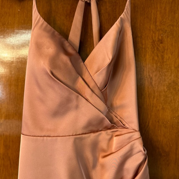 Azazie Geanna Stretch Satin Maxi Dress - size A0 - Picture 7 of 7